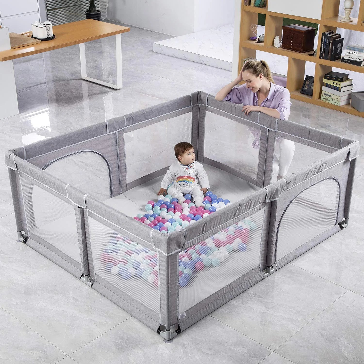 Solid Wood Shell, Day Care Fence, Safety and Environmental Protection, Conservation Center Furniture