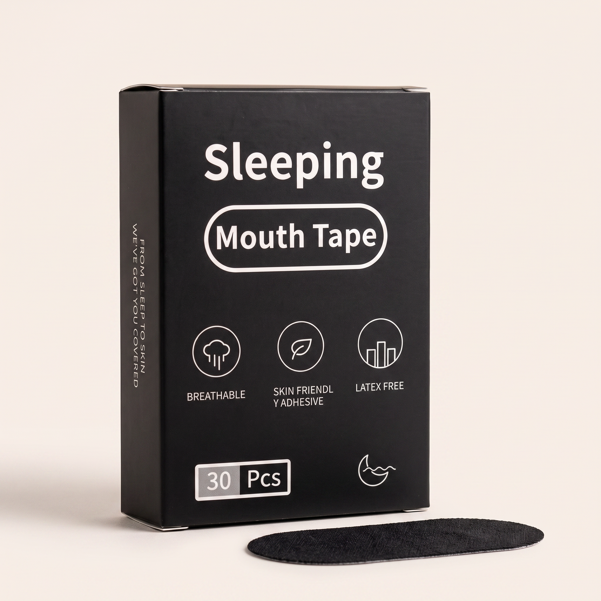 Rouzu Sleep Tape box with a single strip, studio shot